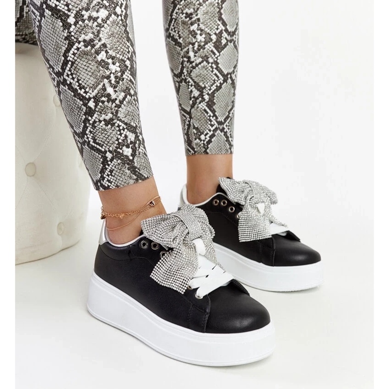 D/GMR Černé tenisky na vysoké platformě Rensje 1 D/GMR Černé tenisky na vysoké platformě Rensje 1