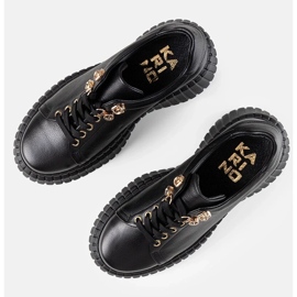 D/GMR Černé kožené tenisky na platformě Karino černý 2