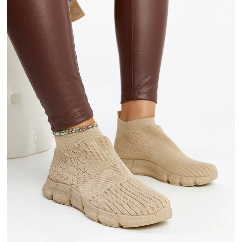 D/GMR Tmavě béžové lehké sportovní tenisky Václav béžový 1