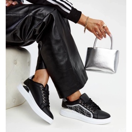 D/GMR Černé tenisky na platformě se třpytkami Fekete černá 2