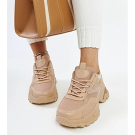 D/GMR Hnědé tenisky na platformě zdobené zirkony Maras hnědý 2