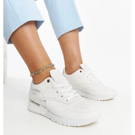 D/GMR Bílé tenisky Tasnim z hadí kůže bílý 2