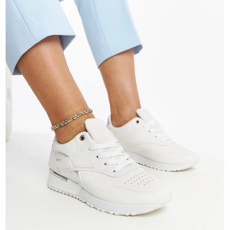 D/GMR Bílé tenisky Tasnim z hadí kůže bílý 2 D/GMR Bílé tenisky Tasnim z hadí kůže bílý 2