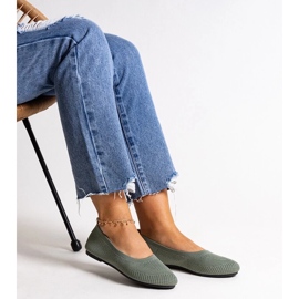 D/CEO Zelené látkové balerínky od Yafie zelená 2