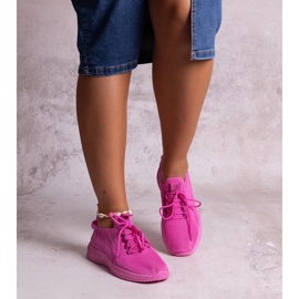 D/CEO Tmavě růžové sportovní tenisky Khitam růžový 1