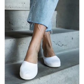 D/CEO Balerínky z bílé látky Provencher bílý 2