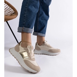 D/CEO Béžové tenisky na platformě Cremorna béžový 2