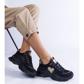 D/CEO Černé tenisky na platformě se srdcem Martinez černý 1