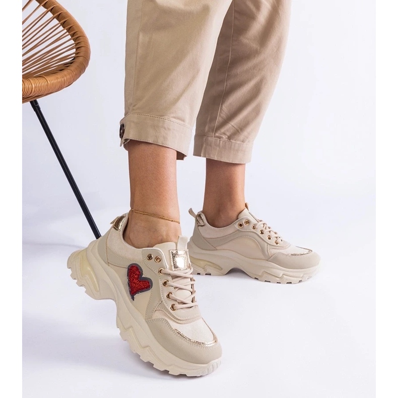 D/CEO Béžové tenisky na platformě se srdcem Martinez béžový 2 D/CEO Béžové tenisky na platformě se srdcem Martinez béžový 2