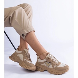 D/CEO Hnědé tenisky na platformě se srdcem Martinez hnědý 1