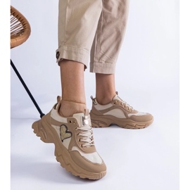 D/CEO Hnědé tenisky na platformě se srdcem Martinez hnědý 2