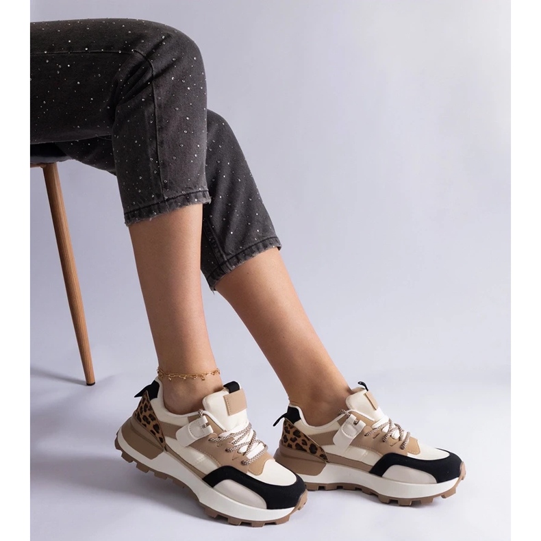 D/CEO Béžové tenisky zdobené zvířecím motivem Soria béžový 2