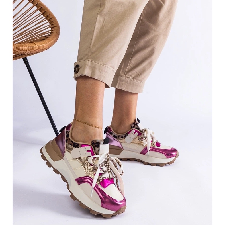 D/CEO Růžové tenisky zdobené motivem zvířat Soria růžový 2