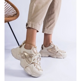 D/CEO Béžové dámské sportovní tenisky s masivní podrážkou Lien béžový 2