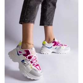 D/CEO Bílé a růžové sportovní tenisky Sulamita bílý 1 D/CEO Bílé a růžové sportovní tenisky Sulamita bílý 1