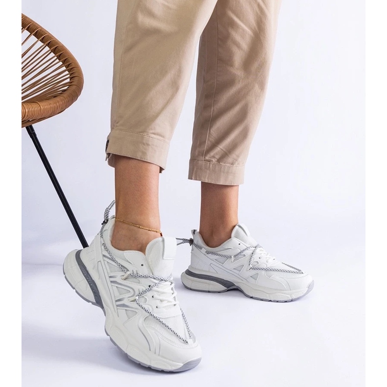 D/CEO Bílé dámské tenisky s masivní podrážkou Colunga bílý 2