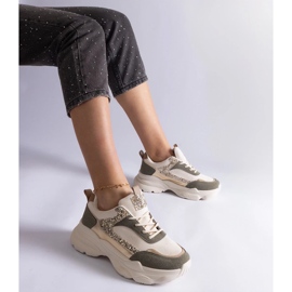 D/CEO Zelené tenisky s třpytivými vsadkami Clorinda zelená 1