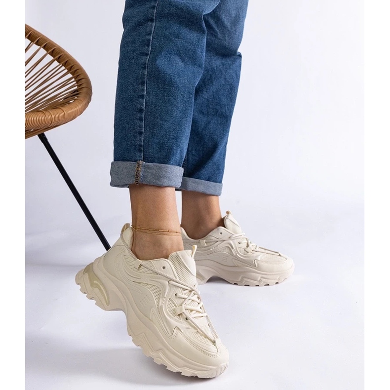 D/CEO Béžové dámské sportovní tenisky Urena béžový 2