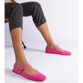 D/CEO Tmavě růžové baleríny se sponou a čtvercovým nosem pergas růžový 2 D/CEO Tmavě růžové baleríny se sponou a čtvercovým nosem pergas růžový 2