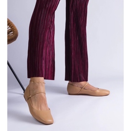 D/CEO Béžové baleríny s ekologickou kamelií béžový 2