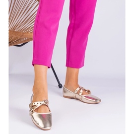 D/CEO Zlaté baleríny vyrobené z ekologických zdobených převlach Emmarino zlatý 2