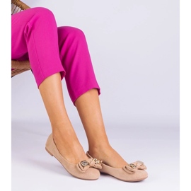 D/CEO Beige Classic Ballerinas s masolským lukem béžový 1