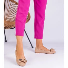 D/CEO Beige Classic Ballerinas s masolským lukem béžový 2