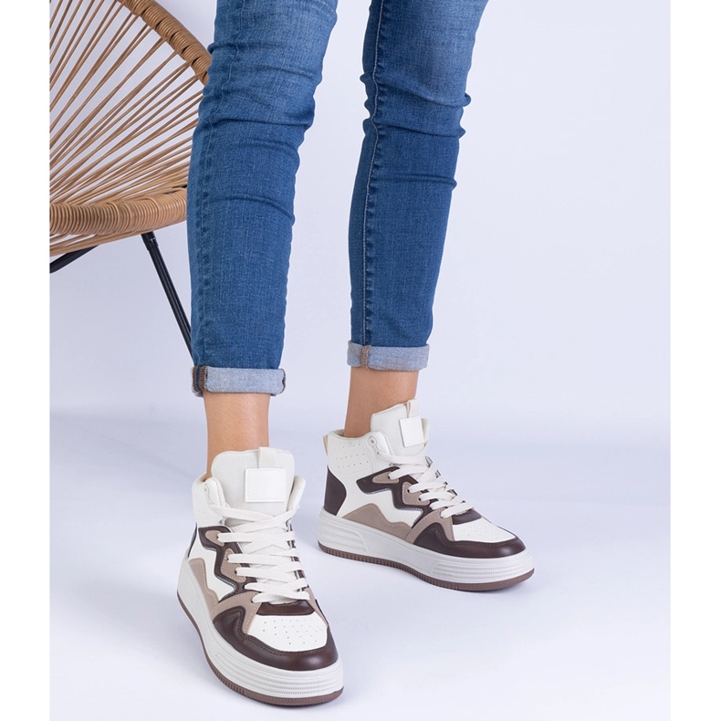 Hnědé ženské sportovní tenisky hnědý 1