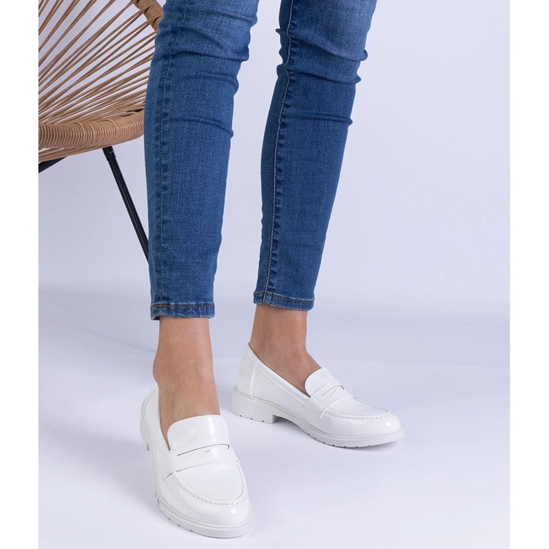 Malované ženské bílé boty bílý 1