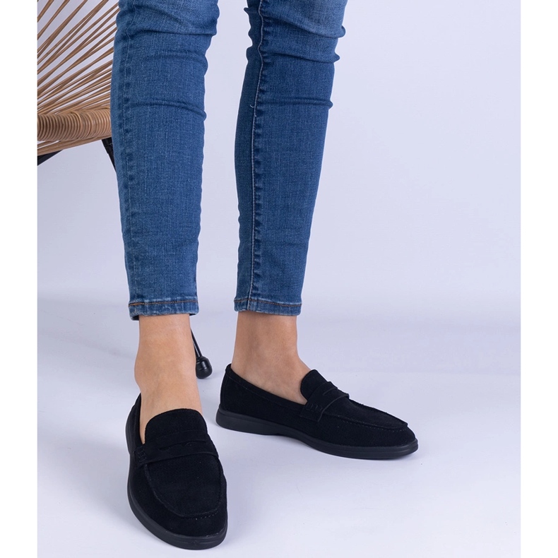 Black Classic Openwork Mokasíny z Ekozamsz černý 1
