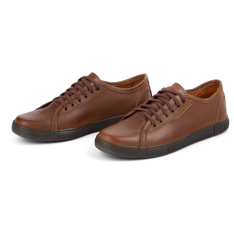 Polbut Leather Shoes Men's Sneakers Model 2129 Camel hnědý 1 Polbut Leather Shoes Men's Sneakers Model 2129 Camel hnědý 1