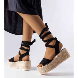 D/CEO Černé espadrilky na platformě od Loiseau černý 1