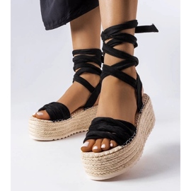 D/CEO Černé espadrilky na platformě od Loiseau černý 2