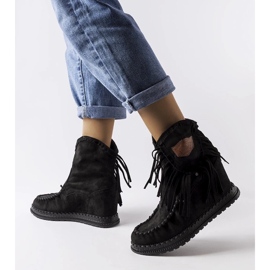 D/CEO Černé kozačky na klínku od Giudice černá 1