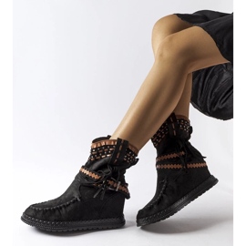 D/CEO Černé kozačky na klínku od Beausoleil 1