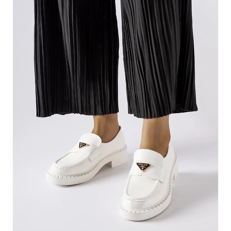 D/CEO Bílé dámské mokasíny Milne bílý 1