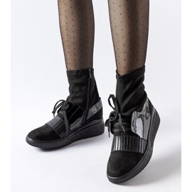 D/CEO Černé kotníkové boty na klínku Spoleto černá 2 D/CEO Černé kotníkové boty na klínku Spoleto černá 2