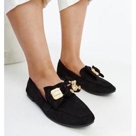 D/CEO Černé mokasíny s ozdobným zavíracím špendlíkem Kibra černá 2