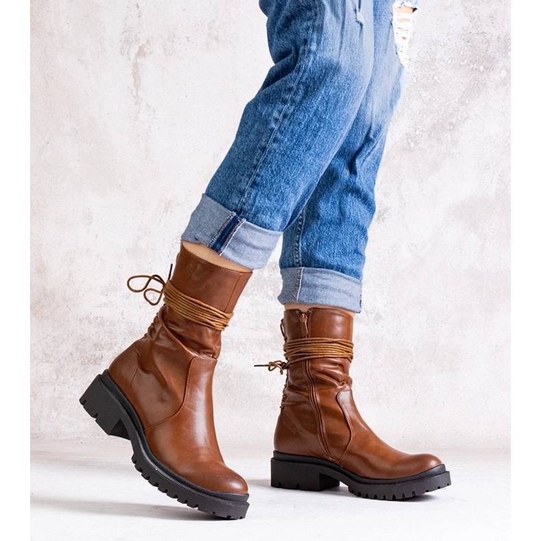 D/CEO Hnědé kotníkové boty z eko kůže Sahera hnědý 2 D/CEO Hnědé kotníkové boty z eko kůže Sahera hnědý 2