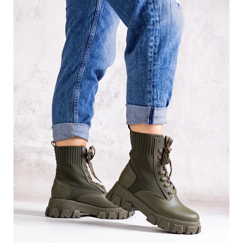 D/CEO Zelené kozačky s pružným svrškem od Zogba zelená 1 D/CEO Zelené kozačky s pružným svrškem od Zogba zelená 1