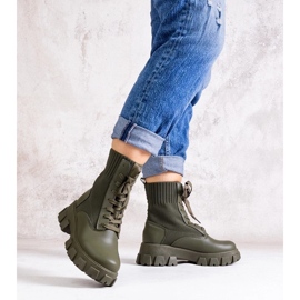 D/CEO Zelené kozačky s pružným svrškem od Zogba zelená 2 D/CEO Zelené kozačky s pružným svrškem od Zogba zelená 2