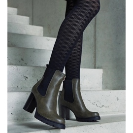 D/CEO Zelené nazouvací kotníkové boty z ekokůže Motena zelená 1