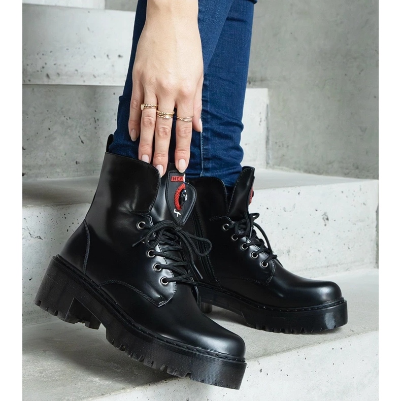 D/CEO Černé dámské kozačky Ranco černá 2