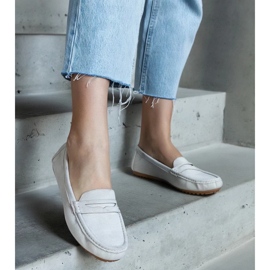 D/CEO Šedé mokasíny vyrobené z eko semiše Cellarengo šedá 2