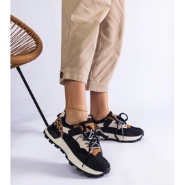 D/CEO Černé tenisky zdobené motivem zvířat Soria černá 2