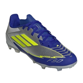 Adidas F50 League FG/Mg Messi IH0924 Fotbalové boty stříbro 1