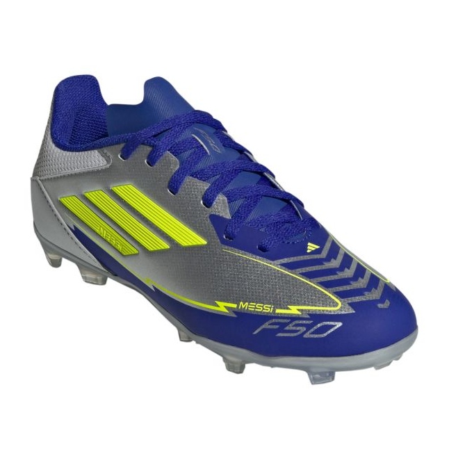 Adidas F50 League FG/Mg Messi IH0924 Fotbalové boty stříbro 1