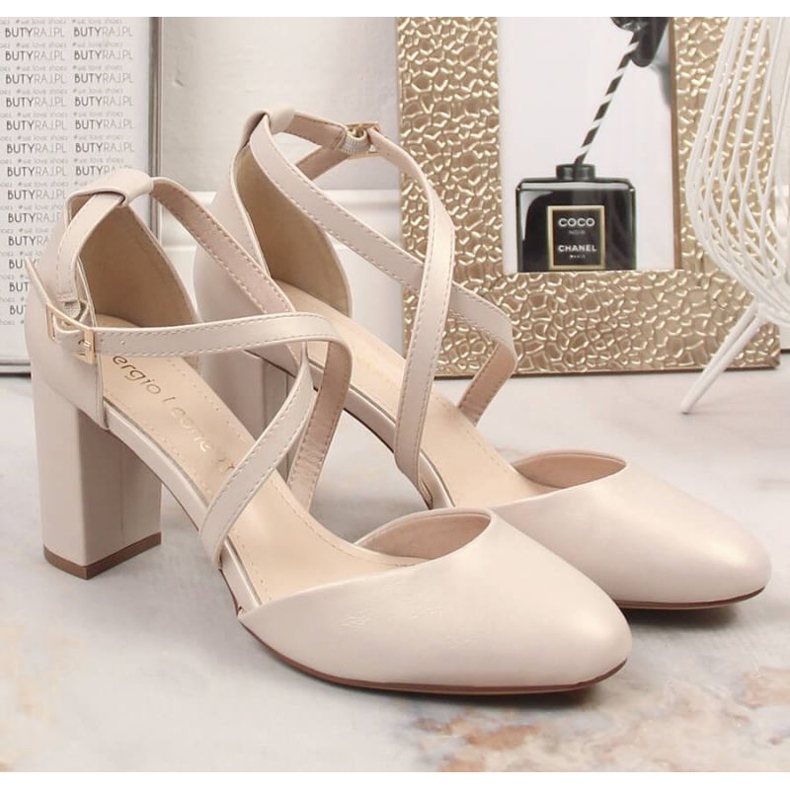 Heels Sergio Leone SK248D BEIGE béžový 1