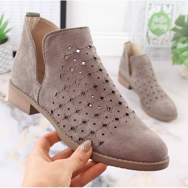 M.Daszyński Openwork Boots M. Daszyński San12a Brown hnědý 1