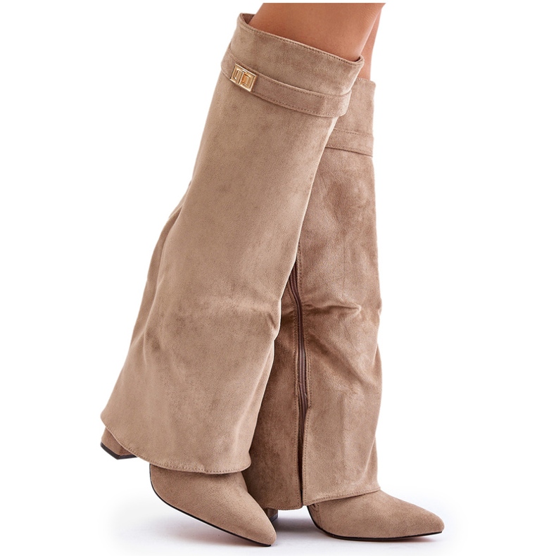 Givana Boty na příspěvku se zvýšenou horní izolovanou béžovou béžový 4 Givana Boty na příspěvku se zvýšenou horní izolovanou béžovou béžový 4